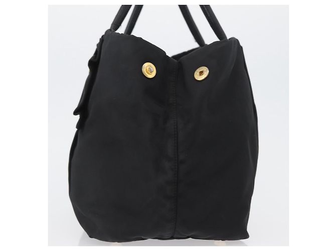 PRADA Handtasche aus Nylon Schwarz Gold Auth fm5210 Golden - Ansicht 4