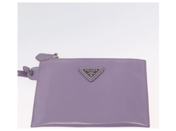 PRADA Borsa a mano in pelle viola con paillettes Auth 171514A Porpora - vista 20