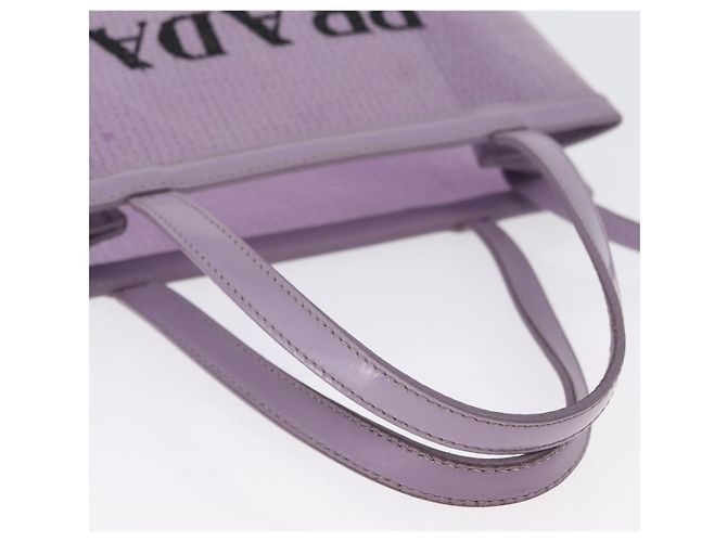 PRADA Borsa a mano in pelle viola con paillettes Auth 171514A Porpora - vista 8