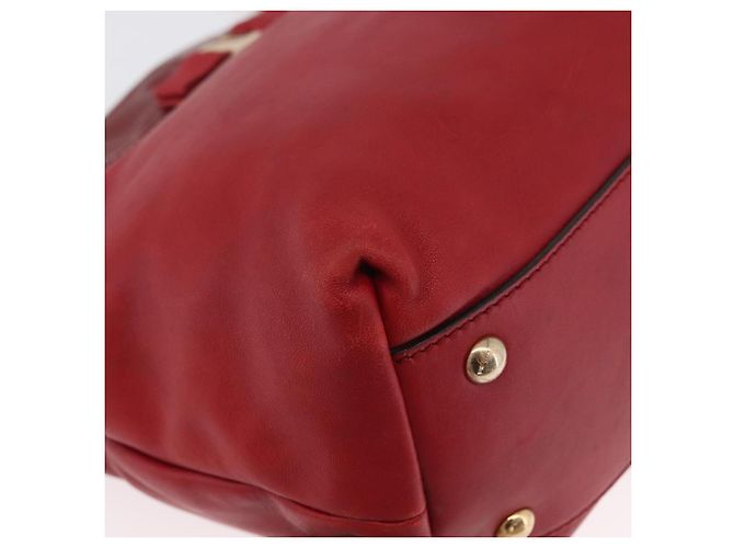 Borsa Tote Vala in pelle rossa e oro Auth LNZ476 di Salvatore Ferragamo Rosso D'oro - vista 10