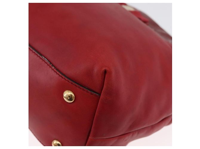 Borsa Tote Vala in pelle rossa e oro Auth LNZ476 di Salvatore Ferragamo Rosso D'oro - vista 11
