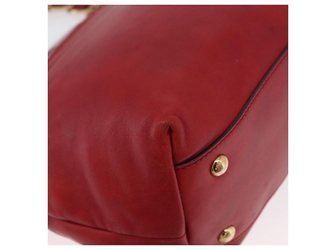 Borsa Tote Vala in pelle rossa e oro Auth LNZ476 di Salvatore Ferragamo Rosso D'oro - vista 12