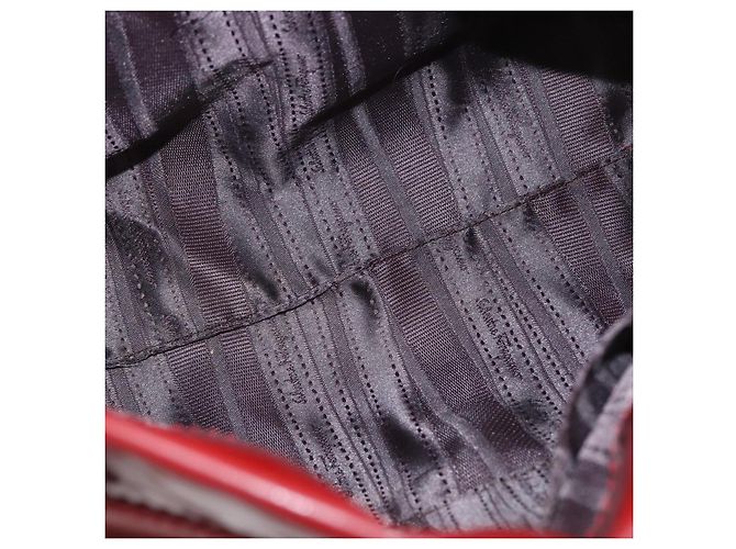 Borsa Tote Vala in pelle rossa e oro Auth LNZ476 di Salvatore Ferragamo Rosso D'oro - vista 16