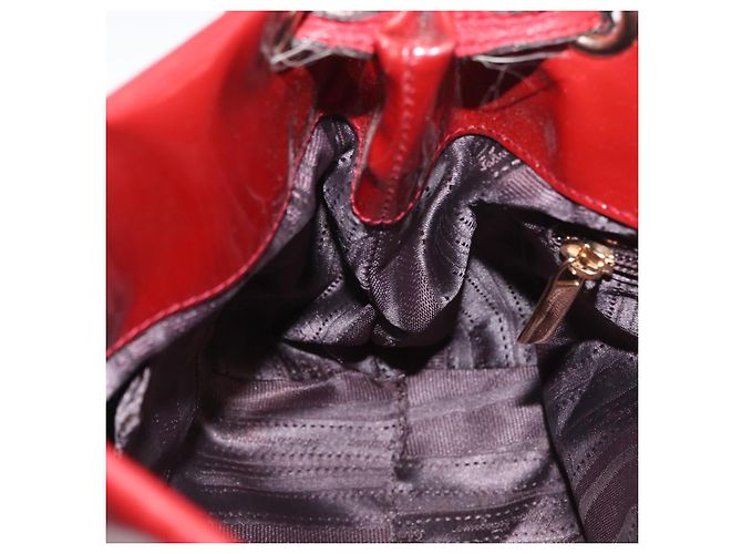 Borsa Tote Vala in pelle rossa e oro Auth LNZ476 di Salvatore Ferragamo Rosso D'oro - vista 18