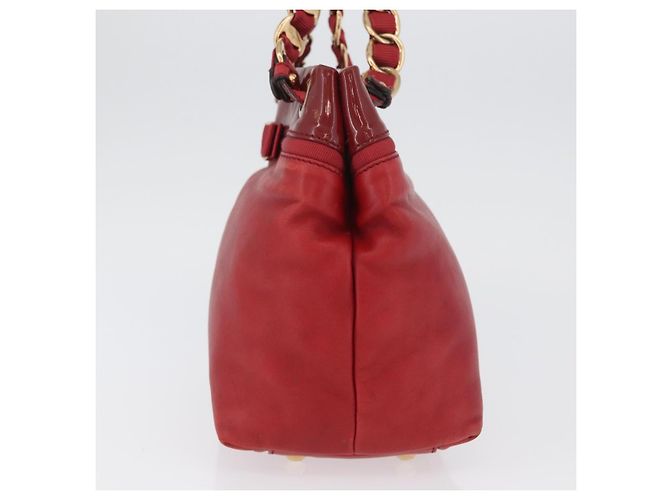 Borsa Tote Vala in pelle rossa e oro Auth LNZ476 di Salvatore Ferragamo Rosso D'oro - vista 4