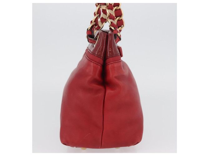 Borsa Tote Vala in pelle rossa e oro Auth LNZ476 di Salvatore Ferragamo Rosso D'oro - vista 5