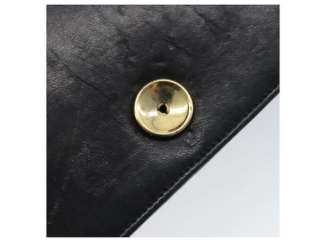 CHANEL Borsa a Spalla Matelassé in Pelle Nera con Catena Dorata CC Auth gh1758 Nero D'oro - vista 16