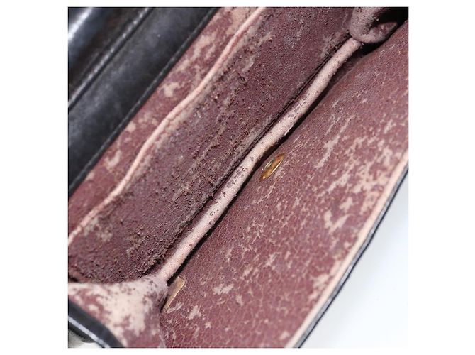 CHANEL Borsa a Spalla Matelassé in Pelle Nera con Catena Dorata CC Auth gh1758 Nero D'oro - vista 19