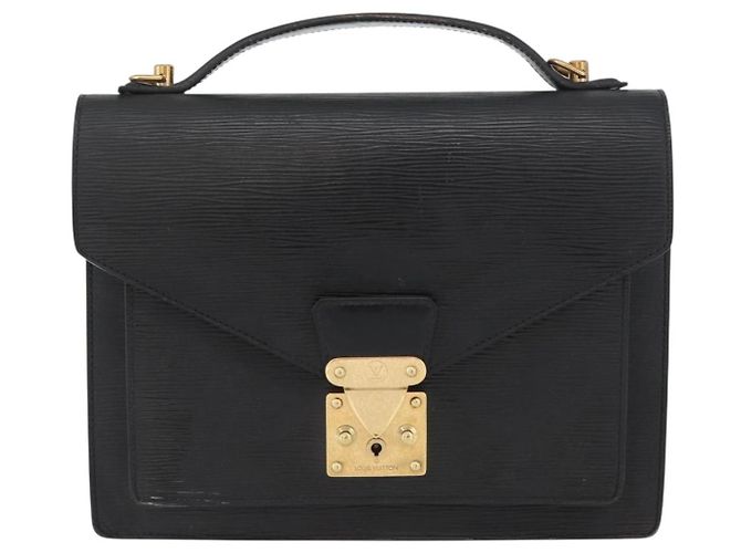 LOUIS VUITTON Borsa a Mano Epi Monceau 28 Nera M52122 LV Auth ka2727 Nero - vista 13