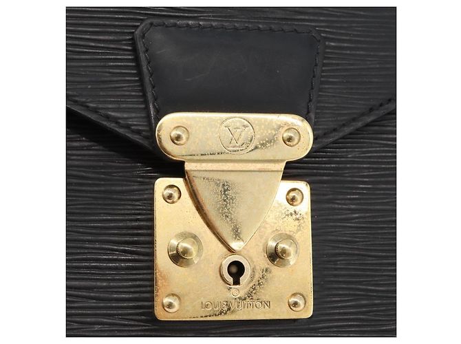 LOUIS VUITTON Borsa a Mano Epi Monceau 28 Nera M52122 LV Auth ka2727 Nero - vista 17