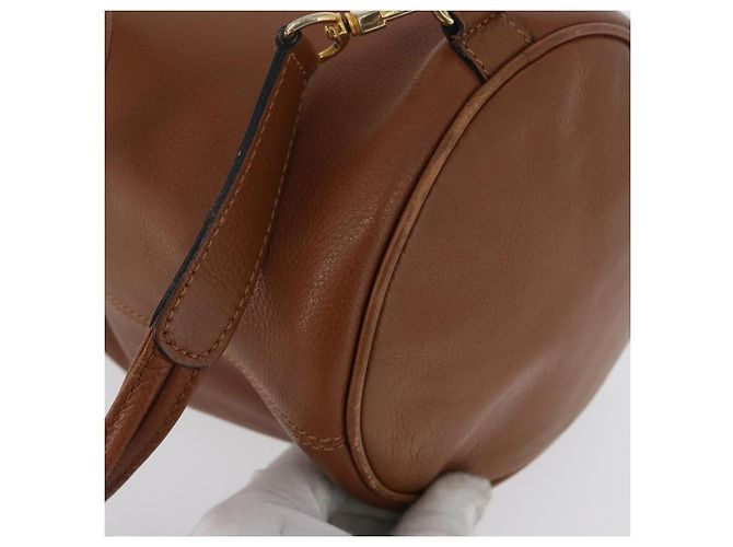 Céline Borsa a corpo CELINE in pelle marrone dorato Auth bs33578 D'oro - vista 10
