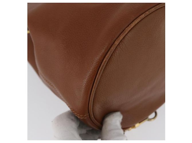 Céline Borsa a corpo CELINE in pelle marrone dorato Auth bs33578 D'oro - vista 12