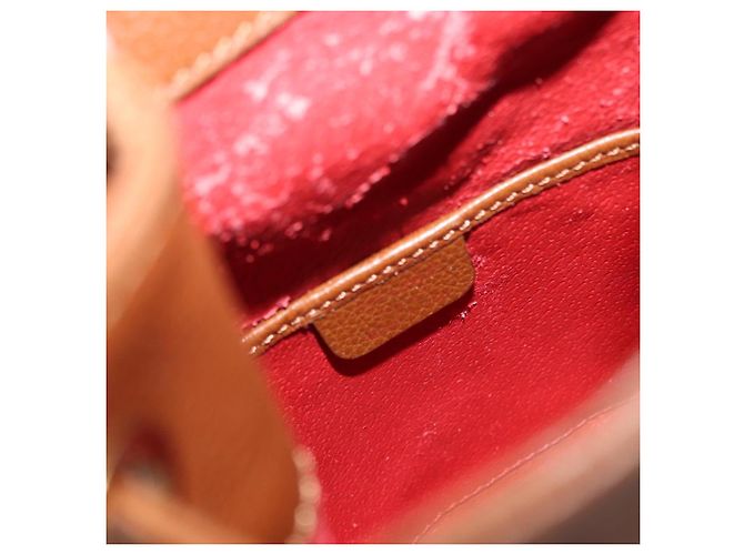 Céline Borsa a corpo CELINE in pelle marrone dorato Auth bs33578 D'oro - vista 15