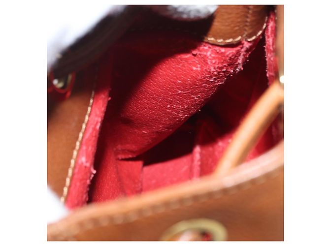 Céline Borsa a corpo CELINE in pelle marrone dorato Auth bs33578 D'oro - vista 18