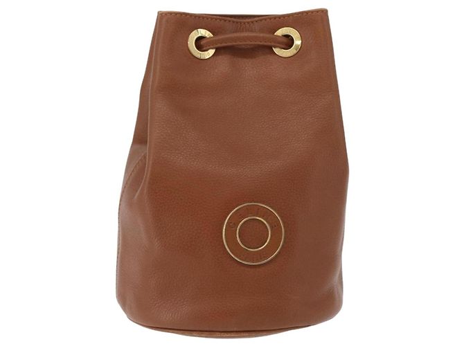 Céline Borsa a corpo CELINE in pelle marrone dorato Auth bs33578 D'oro - vista 2