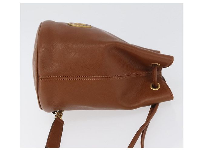 Céline Borsa a corpo CELINE in pelle marrone dorato Auth bs33578 D'oro - vista 4