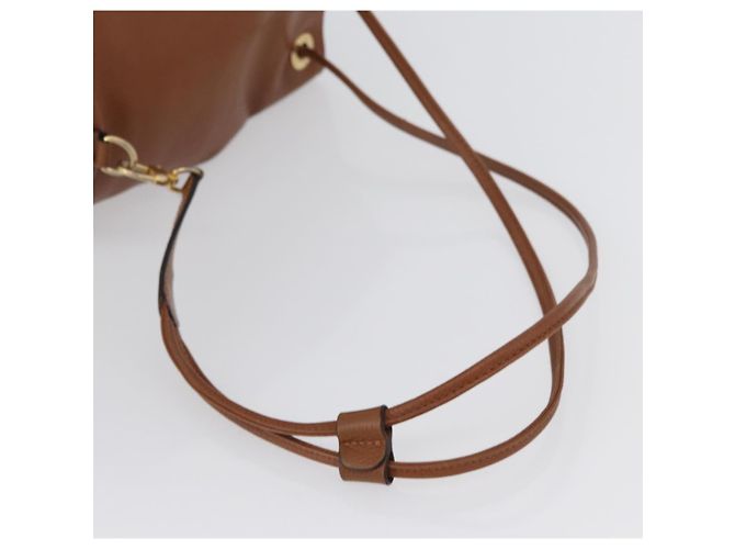 Céline Borsa a corpo CELINE in pelle marrone dorato Auth bs33578 D'oro - vista 7