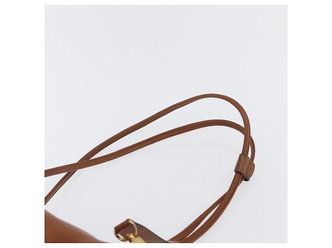 Céline Borsa a corpo CELINE in pelle marrone dorato Auth bs33578 D'oro - vista 8