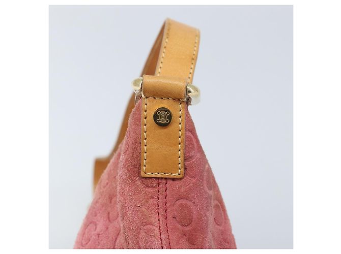 Céline Borsa a spalla in tela Macadam C di CELINE in suede rosa e oro Auth LNZ353 D'oro - vista 14