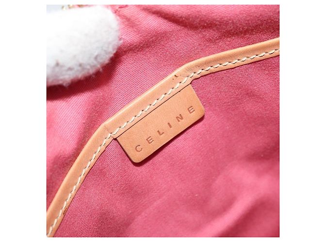 Céline Borsa a spalla in tela Macadam C di CELINE in suede rosa e oro Auth LNZ353 D'oro - vista 16