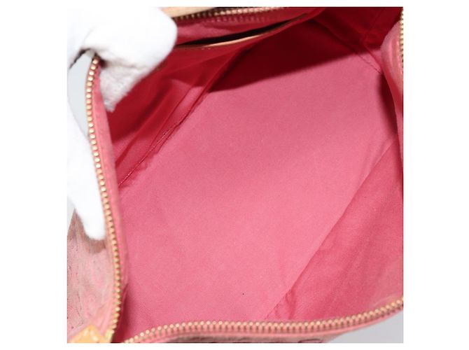 Céline Borsa a spalla in tela Macadam C di CELINE in suede rosa e oro Auth LNZ353 D'oro - vista 17