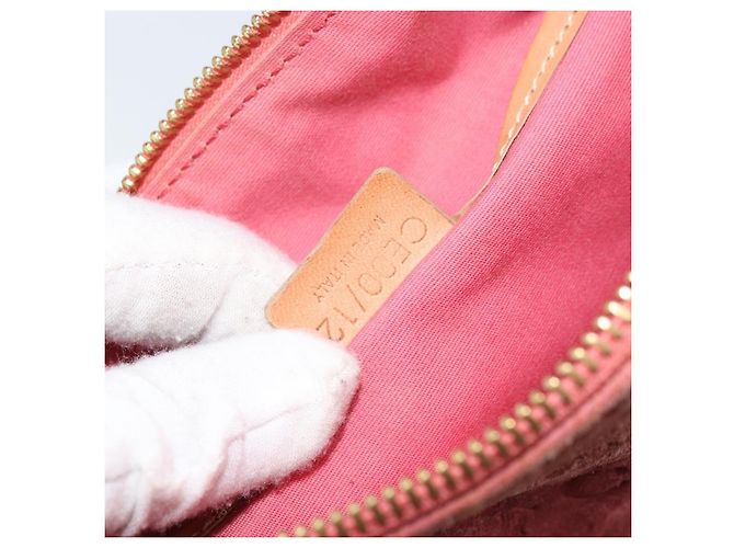 Céline Borsa a spalla in tela Macadam C di CELINE in suede rosa e oro Auth LNZ353 D'oro - vista 21