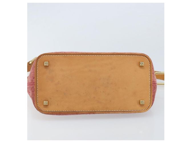 Céline Borsa a spalla in tela Macadam C di CELINE in suede rosa e oro Auth LNZ353 D'oro - vista 9
