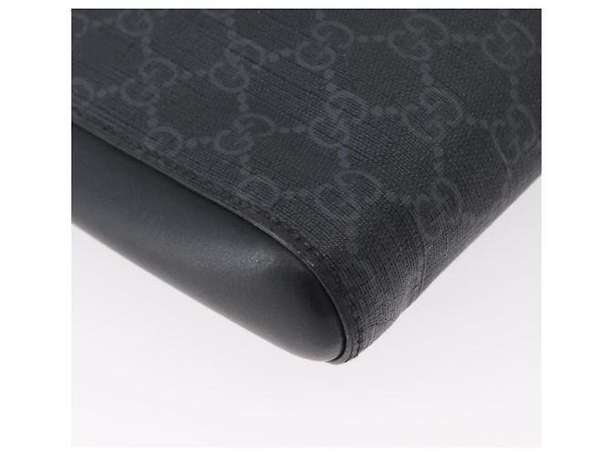 Borsa a Spalla Gucci GG Supreme Sherry Line PVC Nero Argento 523599 Auth gh1751 - vista 12