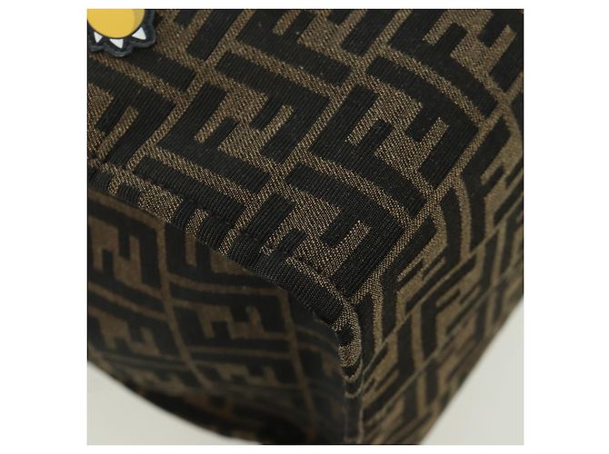Borsa FENDI Zucca Canvas Fragment x Pokemon 2way Marrone Nero Auth 171492SM - vista 12