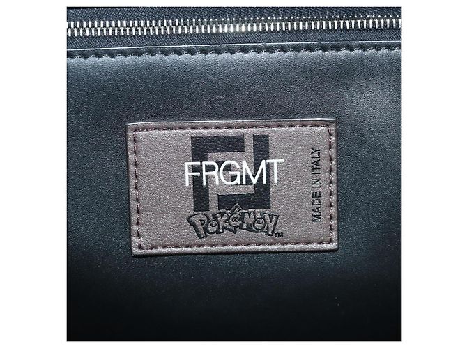 Borsa FENDI Zucca Canvas Fragment x Pokemon 2way Marrone Nero Auth 171492SM - vista 19