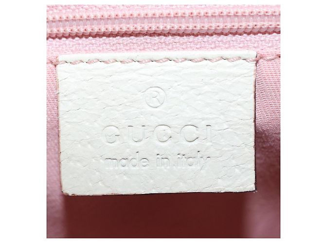 Borsa Tote Gucci GG Canvas Sherry Line Rosa Argento 145758 Auth 172816 - vista 17
