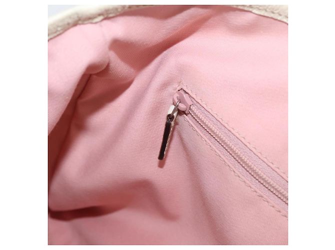 Borsa Tote Gucci GG Canvas Sherry Line Rosa Argento 145758 Auth 172816 - vista 22