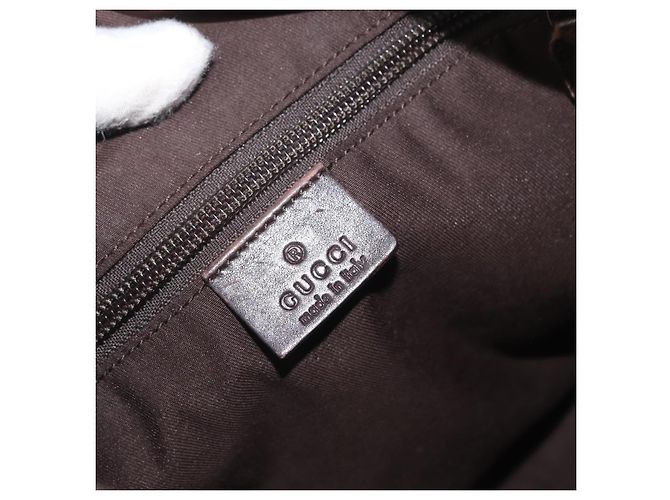 Borsa a Spalla GG Canvas Gucci Beige Argento 145857 Auth gh1844 - vista 15
