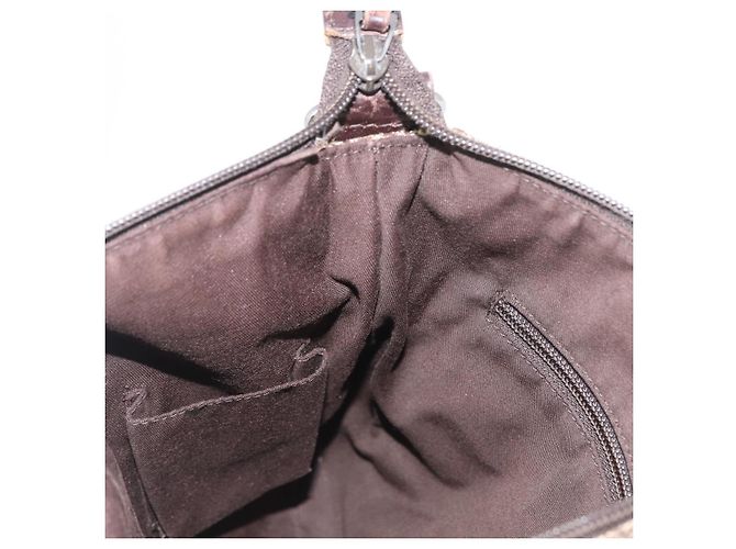 Borsa a Spalla GG Canvas Gucci Beige Argento 145857 Auth gh1844 - vista 18