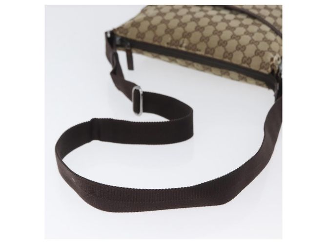 Borsa a Spalla GG Canvas Gucci Beige Argento 145857 Auth gh1844 - vista 7