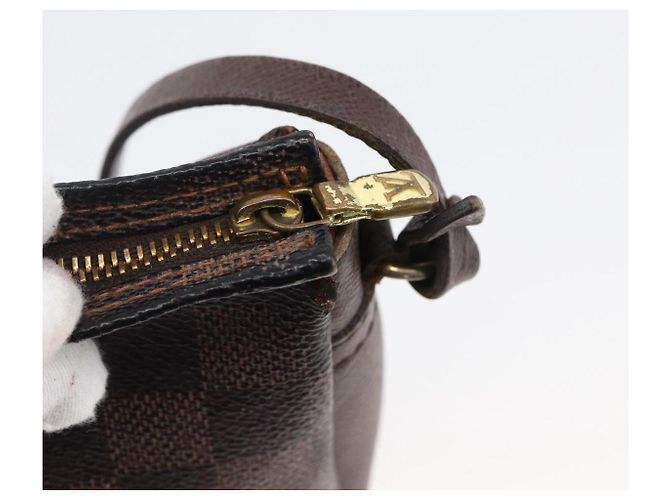 LOUIS VUITTON Pochette per Trucco Damier Ebene N51982 LV Auth bs33693 - vista 10