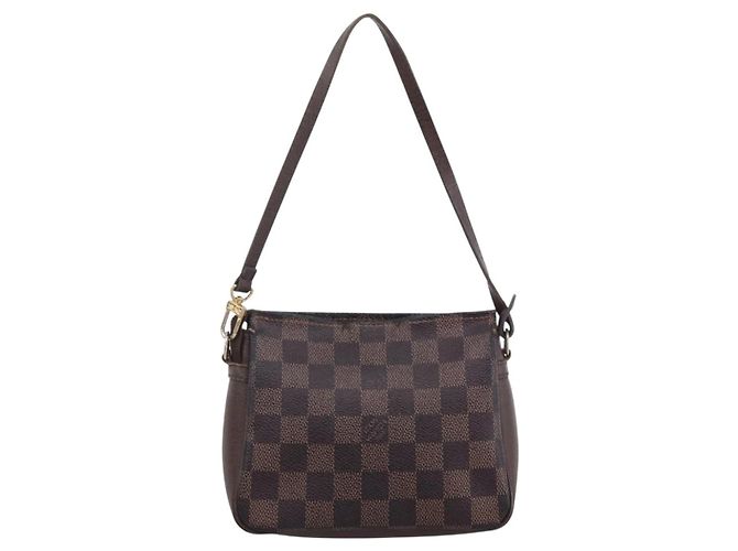 LOUIS VUITTON Pochette per Trucco Damier Ebene N51982 LV Auth bs33693 - vista 2