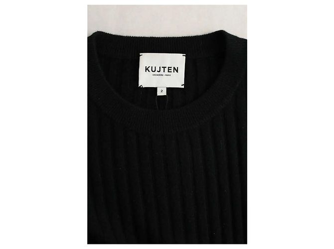 Autre Marque Schwarzes Kaschmirkleid - Ansicht 3