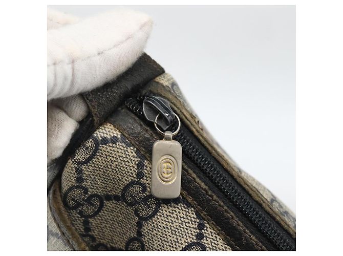 Borsa a Spalla Gucci GG Supreme Sherry Line PVC Blu Navy Oro 89 02 077 Auth ARZ241 D'oro - vista 14