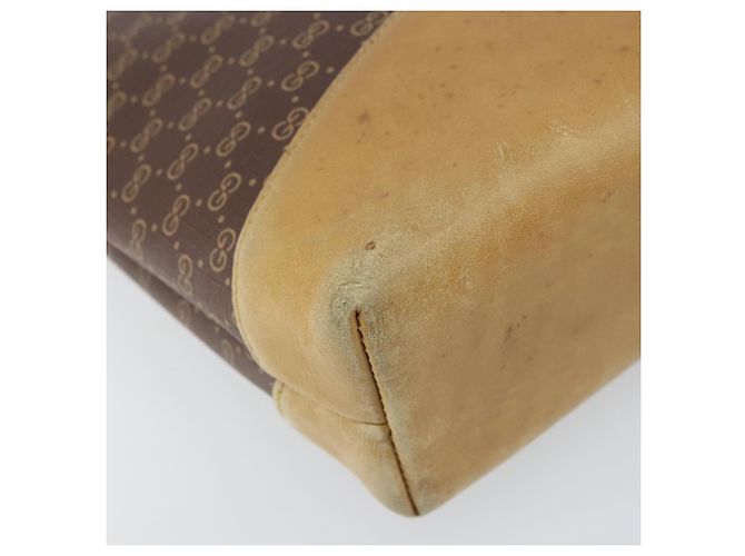 Gucci Borsa a Spalla Micro GG Supreme PVC Marrone Oro Auth ki6524 D'oro - vista 13