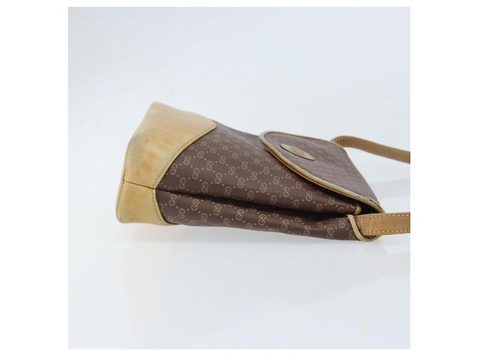Gucci Borsa a Spalla Micro GG Supreme PVC Marrone Oro Auth ki6524 D'oro - vista 4