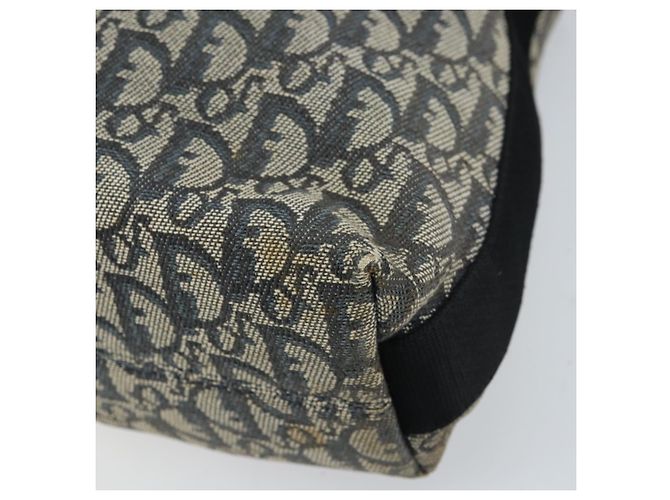 Borsa a spalla in tela Trotter Christian Dior blu navy argento Auth gh1756 - vista 12