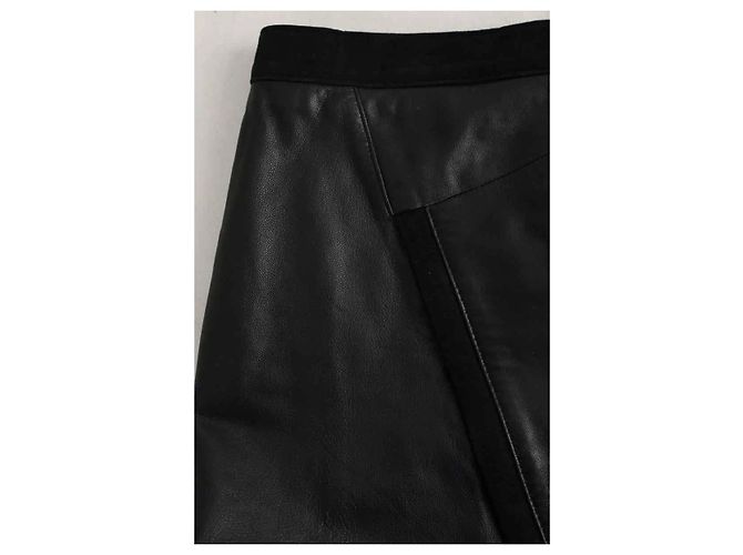 Zadig & Voltaire Mini falda de cuero negra Negro - vista 3