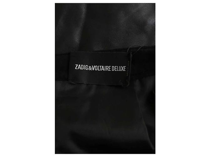 Zadig & Voltaire Mini falda de cuero negra Negro - vista 5
