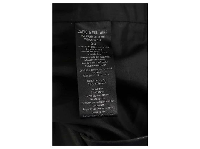 Zadig & Voltaire Mini falda de cuero negra Negro - vista 6