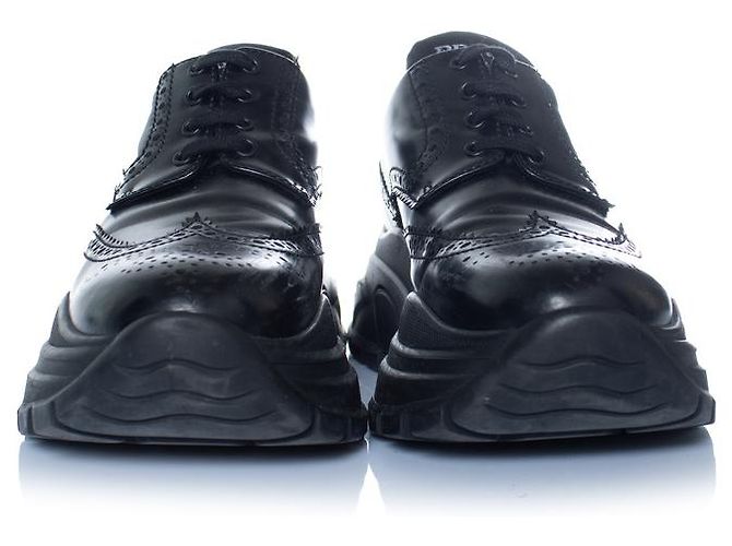 Prada, zapatillas brogue chunky en negro - Ansicht 5