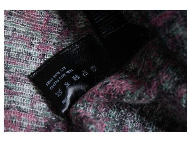 Prada, pink und grün bedruckter V-Ausschnitt-Pullover - Ansicht 5