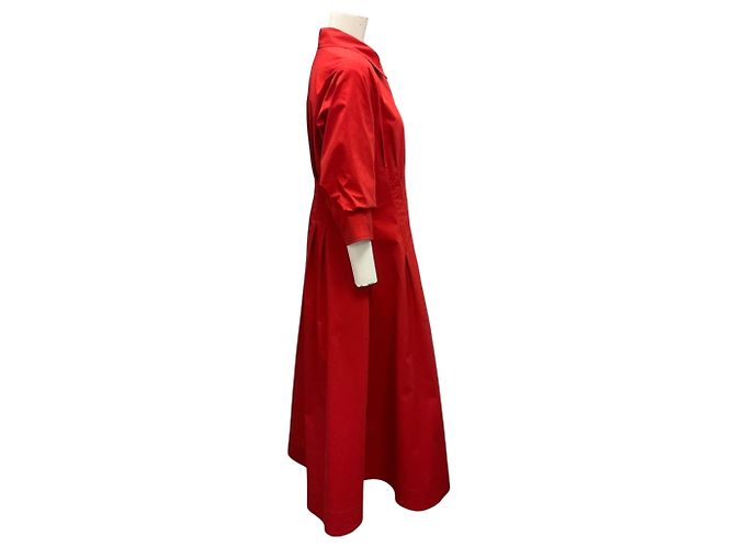 Jonathan Simkhai Vestido Midi Pintuck Jazz Vermelho Simkhai - vista 2