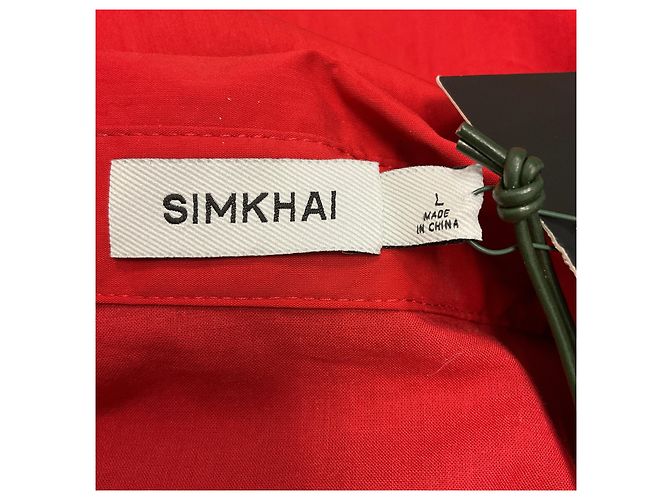 Jonathan Simkhai Vestido Midi Pintuck Jazz Vermelho Simkhai - vista 4