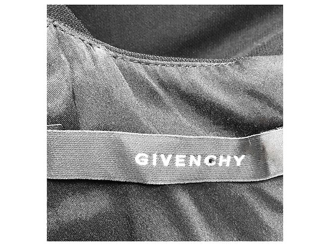 Vestido midi de crepé con mangas cortas negro / blanco Givenchy - vista 4